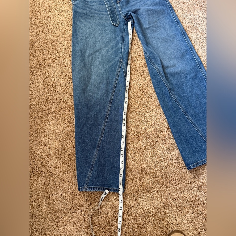 NWT LOFT Belted Wide Leg Jeans - Picture 5 of 10